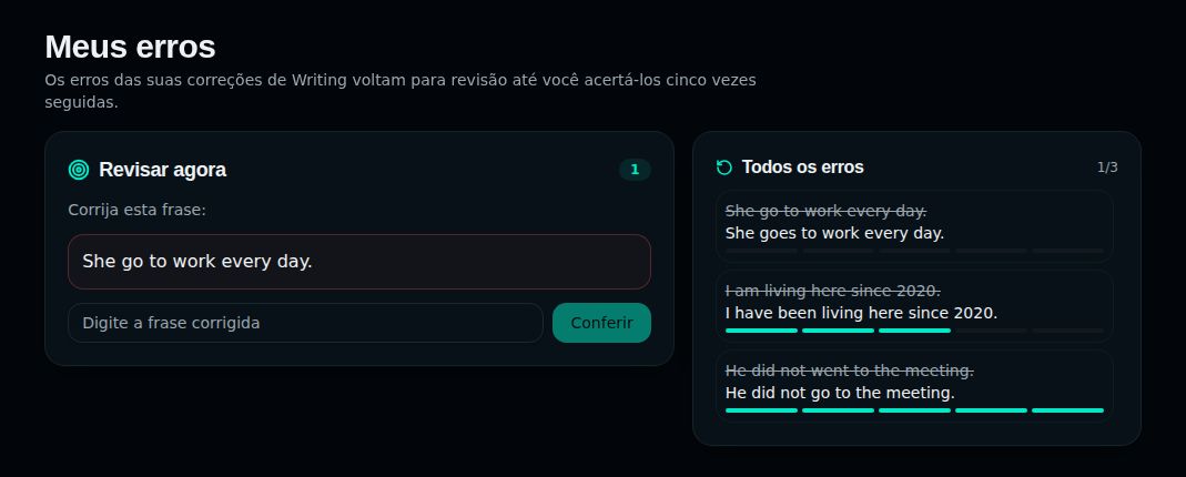 Tela do Evoluir+: Meus erros